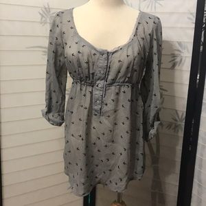 Gray Loose blouse